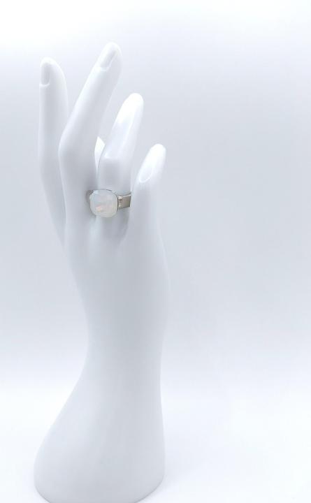 Produktbild Signé Signè Ring Damenring elastisch silberfarben rhodiniert One Size Opal Weiss No.15 (16, 17)