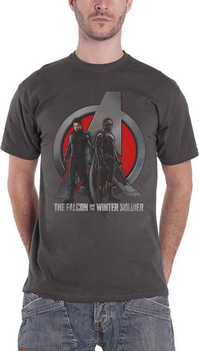 Unisex Adult Falcon & Winter Soldier Logo T-Shirt (M)