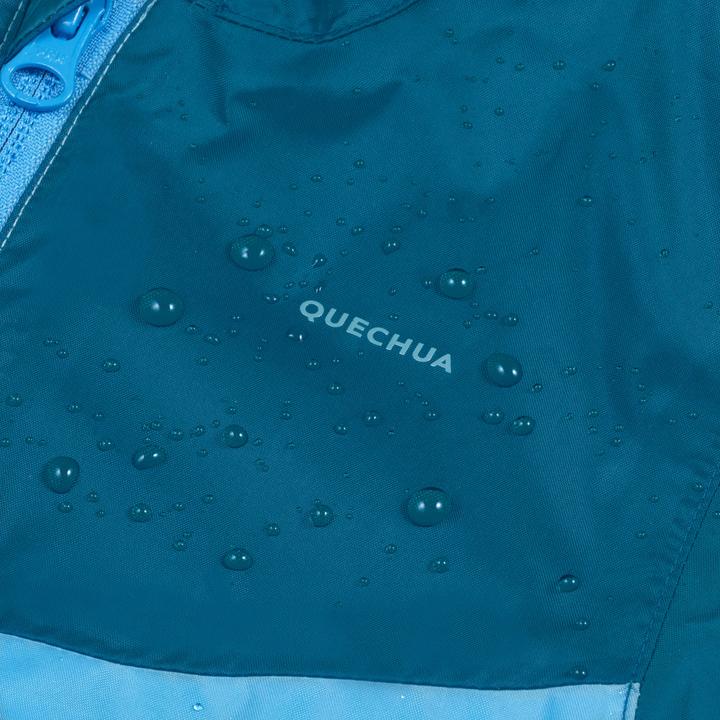 Image du produit Quechua Veste imperméable de randonnée enfant 2-6 ans, MH100 zip bleu (122)