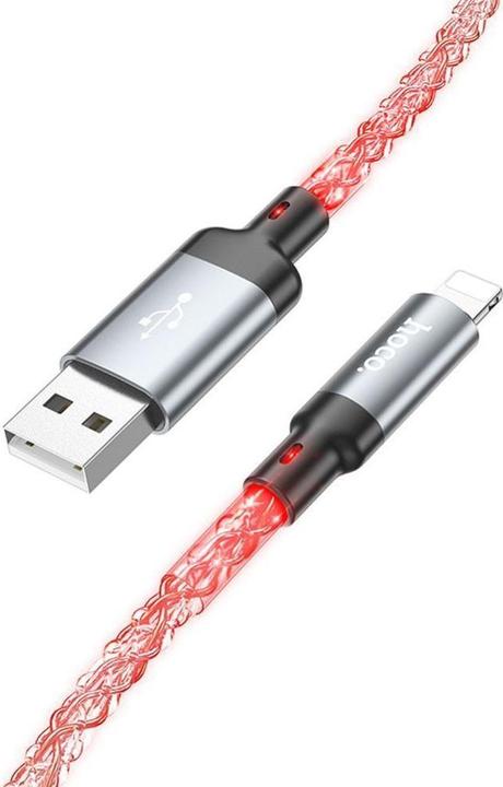 Produktbild Hoco Cable cable USB A to Lightning 2,4A U112 1 m gray (1 m, USB 3.0)