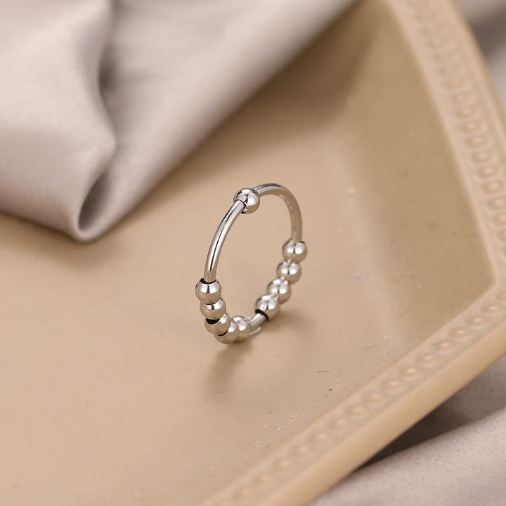 Immagine prodotto Noya Anti-Stress Fidget Finger Ring - Silber (3er Set)