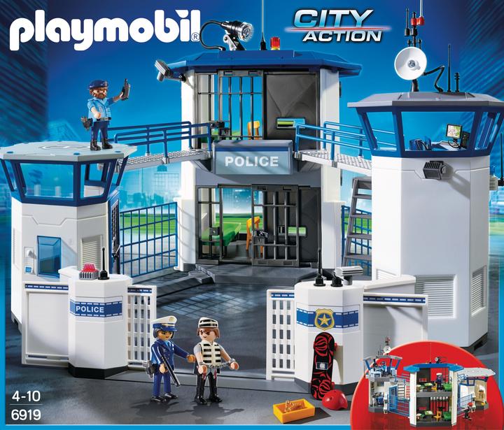Image du produit Playmobil Centre de commandement de la police int. avec prison (6919, Playmobil City Action)