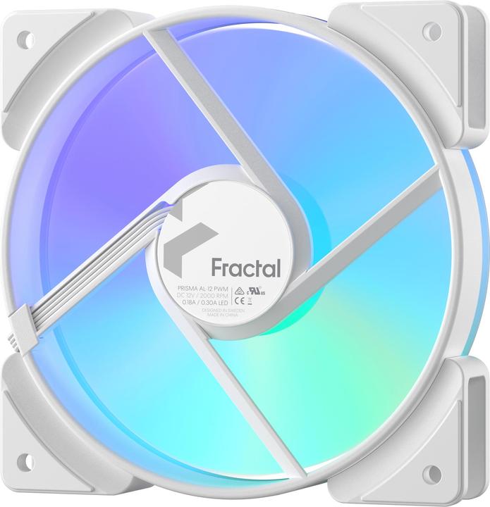 Produktbild Fractal D. Prisma AL-12 ARGB PWM White FD-FAN-PRI-AL12-PWM-WT (120 mm, 1 x)