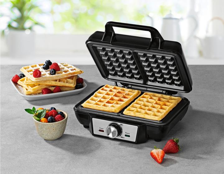 Produktbild Gourmetmaxx Waffeleisen Schwarz/Silber