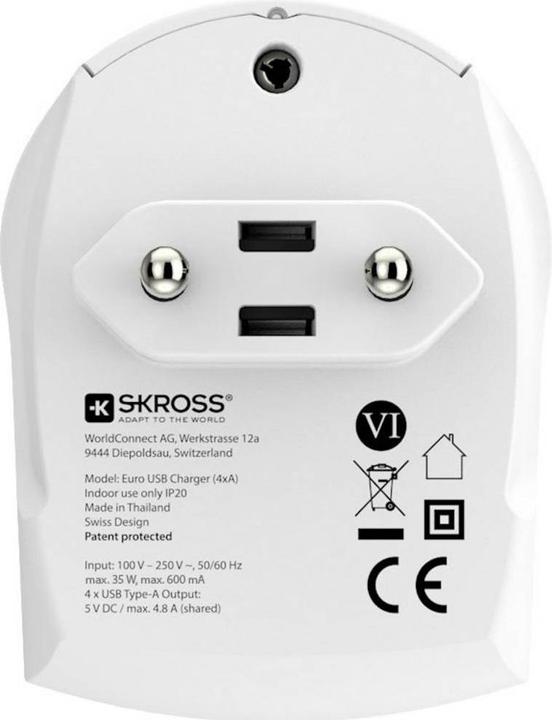 Immagine prodotto Skross Alimentazione da viaggio 1.302422 4800 mA, 5 V