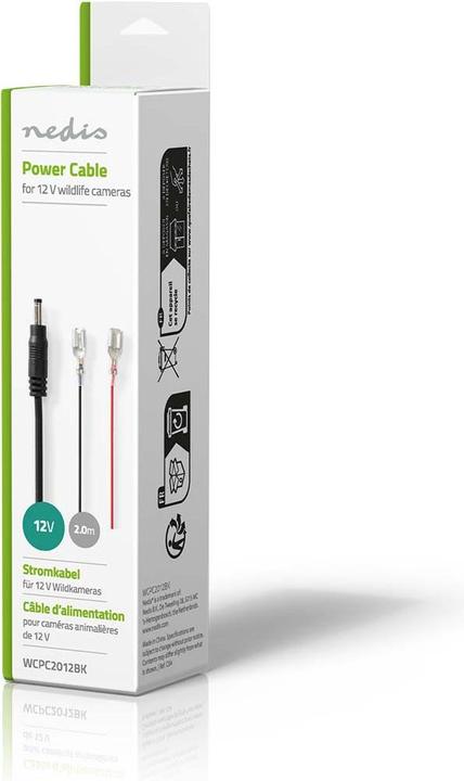Actual product image Nedis Power cable | F1 | DC socket | Straight | Straight | Copper | 2.00 m | Round | PVC | Black | Carto