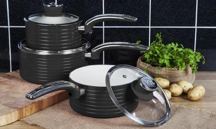 Productafbeelding Swan Pannenset retro RETRO SWPS3020BN (Kookpotten en pannenset)