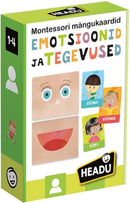 Actual product image Headup Games HEADU Flashcards Emotions and Actions Montessori (In Estonian lang.) (English)