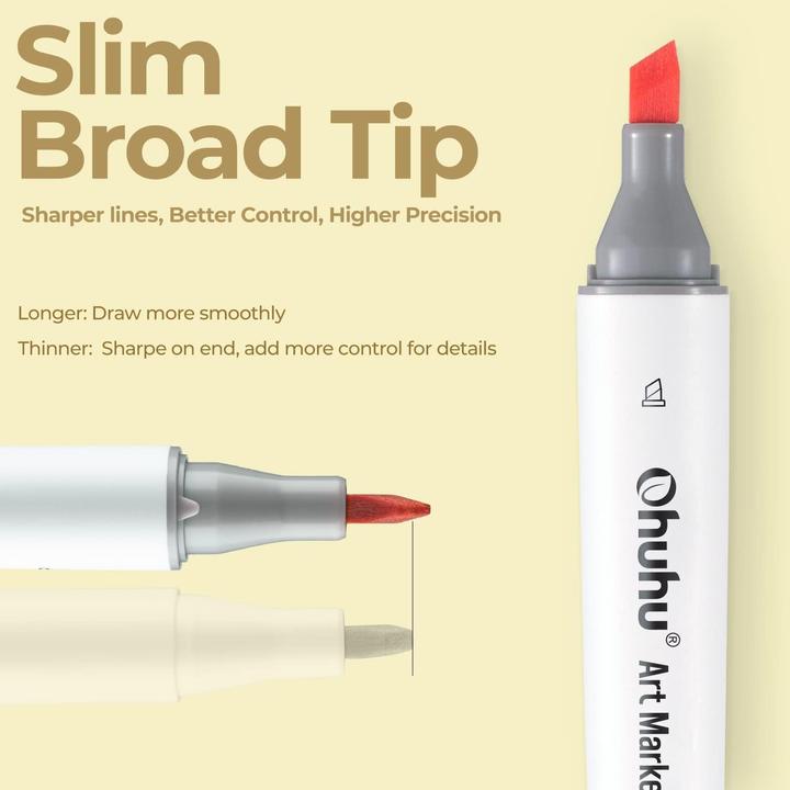 Actual product image Ohuhu Kaala art marker (Multicoloured, 6 mm, 60 x)