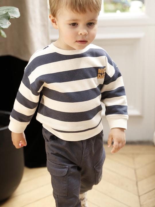 Immagine prodotto Vertbaudet Set bambino: felpa a righe e pantaloni cargo (62)