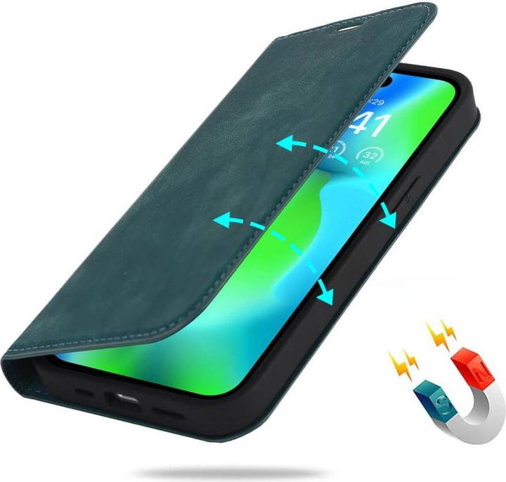 Immagine prodotto Cover-Discount iPhone 15 - Custodia MagSafe Flip RFID blu (Apple iPhone 15)