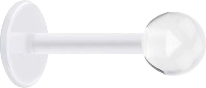 Star Piercing Micro Labret transparent mit Kugel transparent (ohne Messing, Acryl, Bioflex)