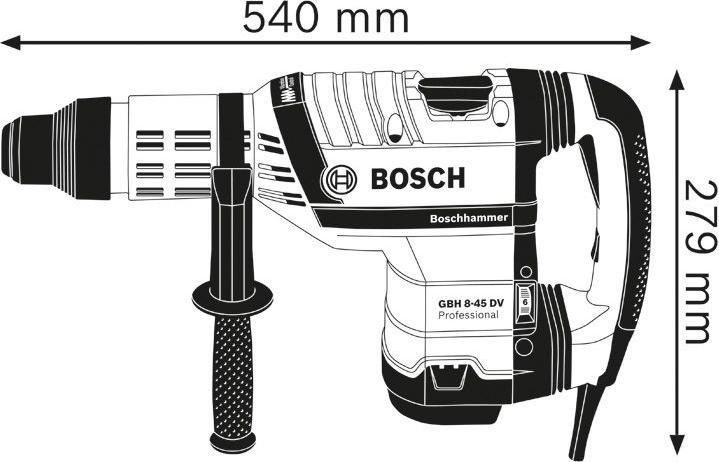 Actual product image Bosch Professional Rotary hammer with SDS max GBH 8-45 DV (Electrical connection)