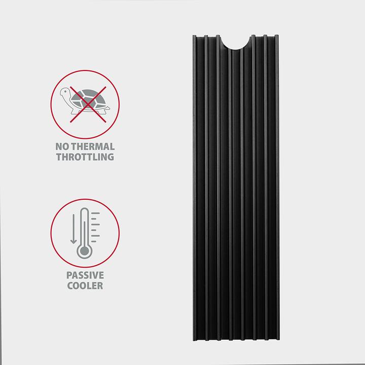 Image du produit Axagon CLR-M2L6 dissipateur passif M.2 SSD - 2280, hauteur 6 mm, aluminium