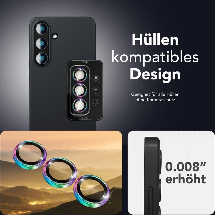 Produktbild Nalia Focus.Pro CLX - Kameraschutz Linsenglas Reflexionsfrei - Camera Lens Protector (1 Stück, Samsung Galaxy S25)