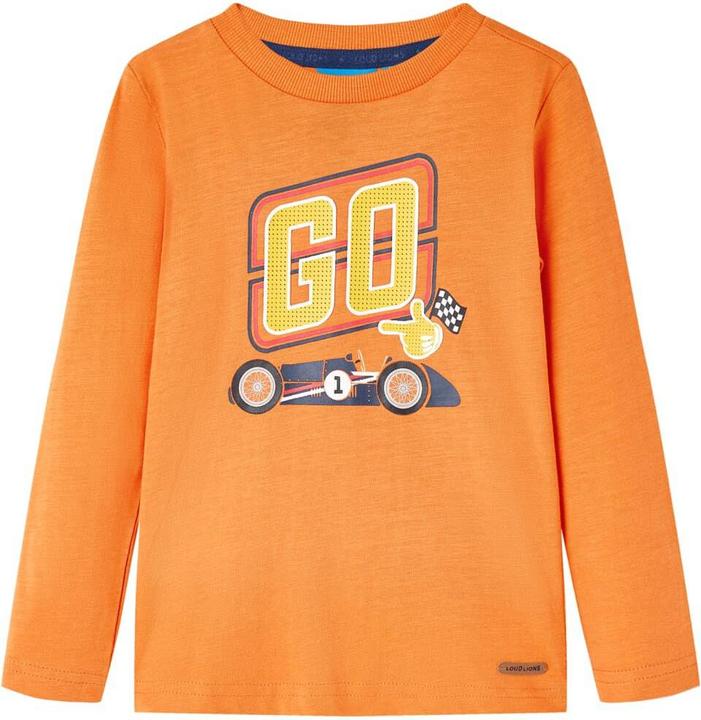 Actual product image VidaXL Children's long-sleeved shirt dark orange 116,Material: 100 (116)