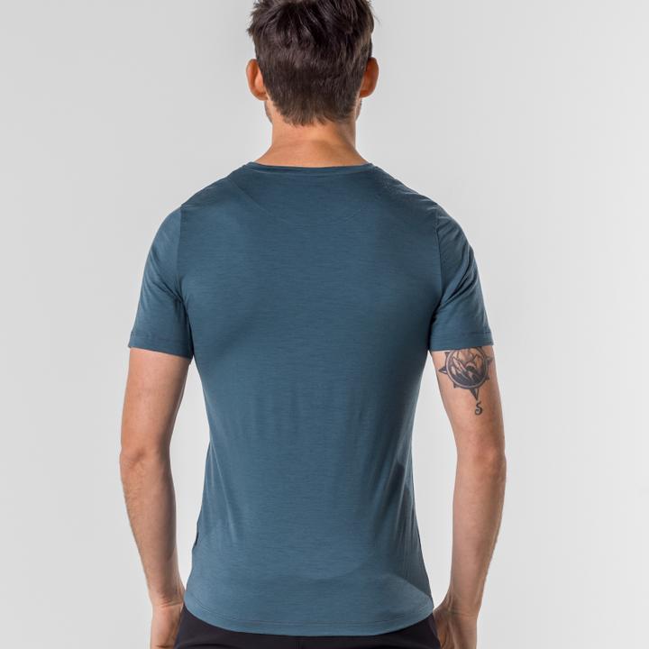 Immagine prodotto Löffler Loeffler Hemd kurzarm M Printshirt Tracking Merino Light Dark Petrol - Blau (56)