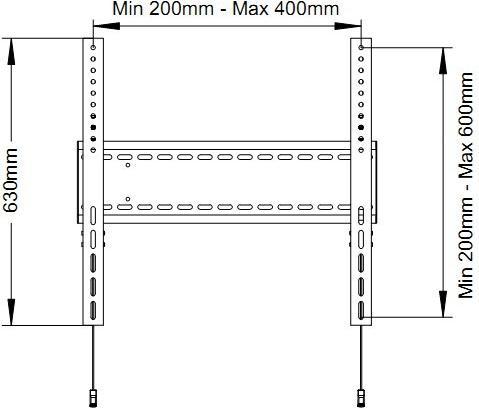 Produktbild Multibrackets FIX Wallmount XXL (Wand, 110", 125 kg)