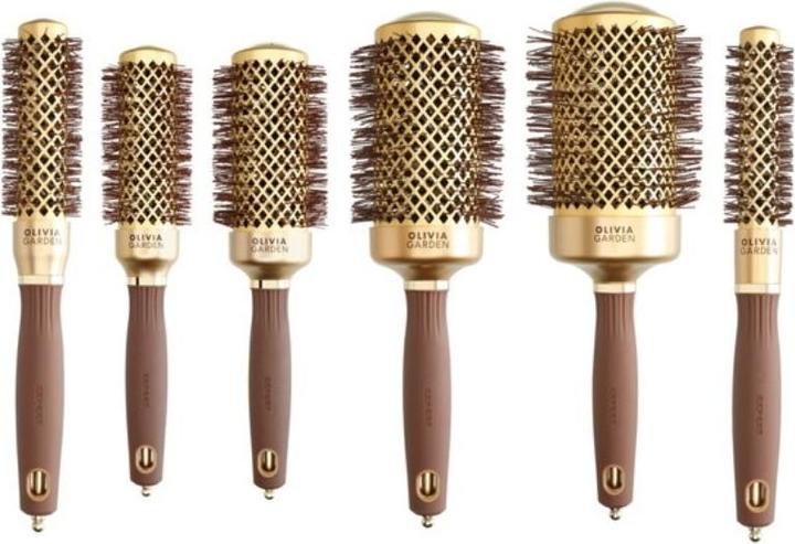 Produktbild Olivia Garden OLIVIA GARDEN Expert Blowout Shine szczotka do modelowania i suszenia włosów Złoto Brązowa 65mm