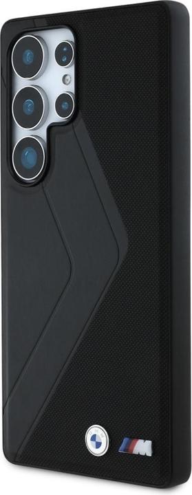 Produktbild BMW Leather Oversized Stripes MagSafe case for Samsung Galaxy S25 Ultra - black (Samsung Galaxy S25 Ultra)