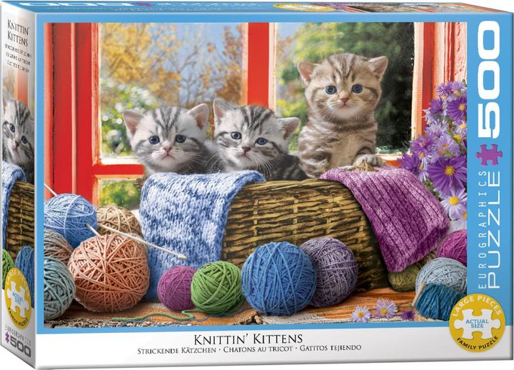 Actual product image Eurographics Knitting kittens (500 pieces)