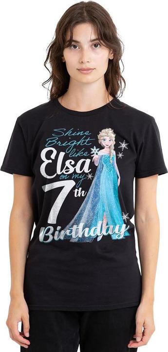 Actual product image Disney Frozen Unisex Adult Bright Like Elsa 7th Birthday T-Shirt (XXL)