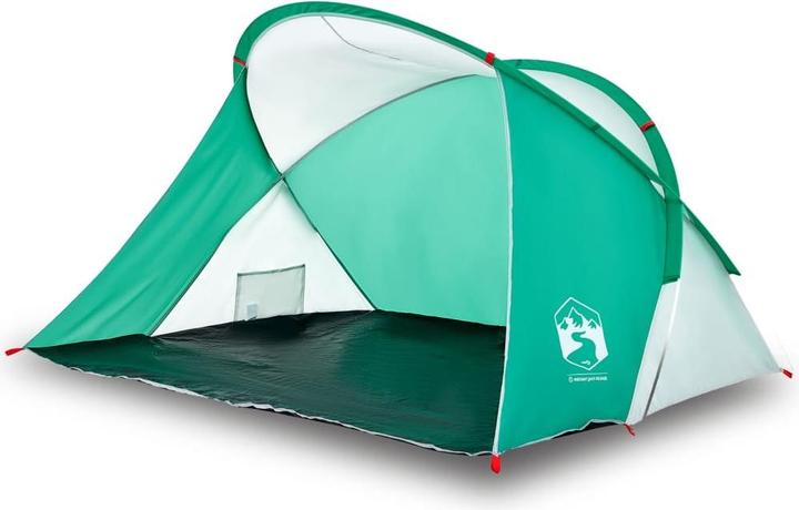 VidaXL Strandzelt 2 Personen Seegrün Pop-Up Wasserdicht (Strandzelt + Strandmuschel, 1.30 kg, 2 Personen)