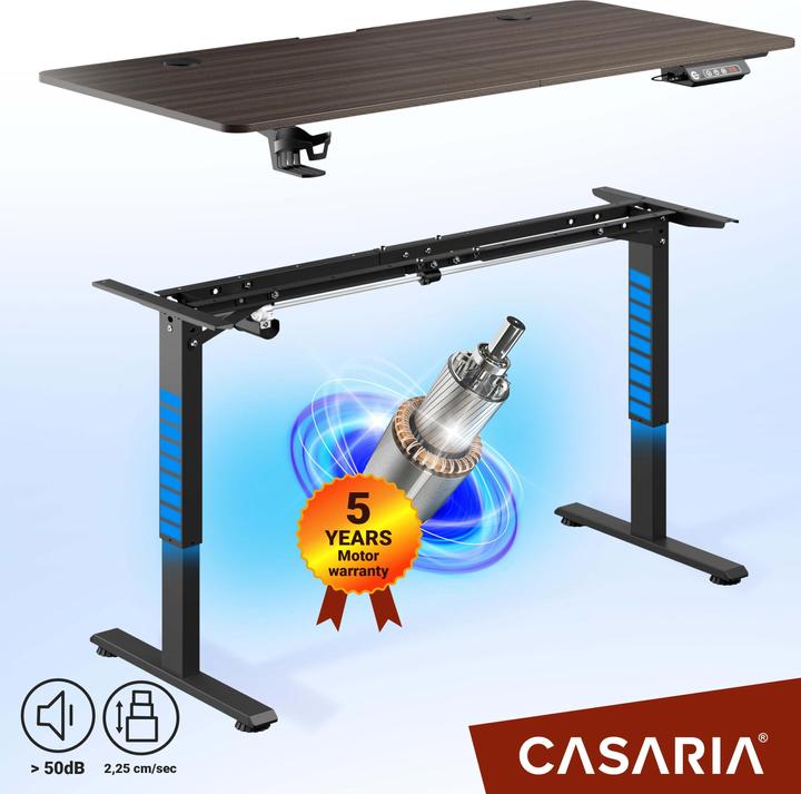 Actual product image Casaria Desk with adjustable height (140 x 60 x 118 cm)