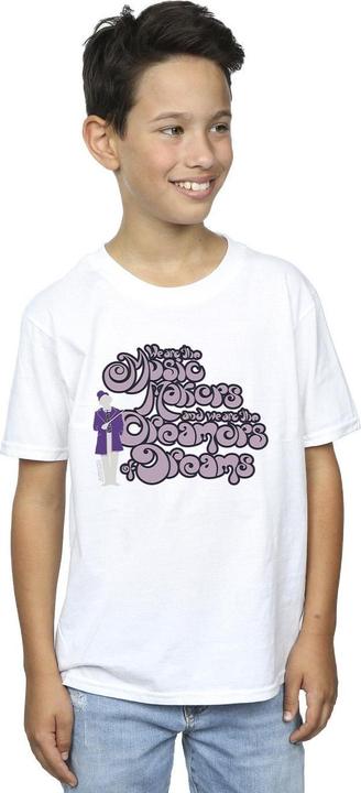 Actual product image Willy Wonka & the Chocolate Factory Boys Dreamers Text T-Shirt (152, 158)