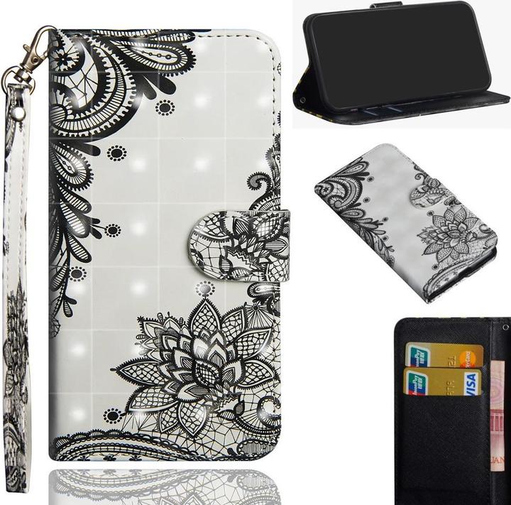 Immagine prodotto Cover-Discount iPhone 12 mini - custodia effetto glitter fiori nero (Apple iPhone 12 mini)
