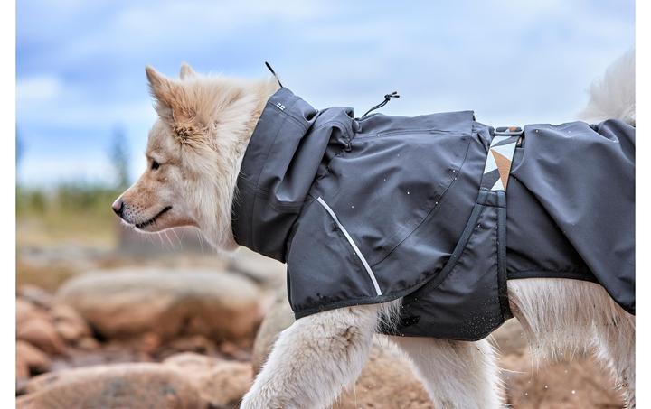 Actual product image Hurtta Mackintosh Mudventure Eco Dark grey, 55 cm (Dog raincoat)