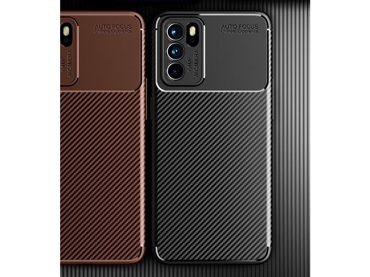 Produktbild Screenguard Oppo Reno6 5G Hülle Carbon Design TPU Case (Oppo Reno 6 5G)