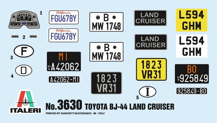 Produktbild Italeri Automodell 1:24 Toyota BJ 44 LandCruiser So./Ha.Top