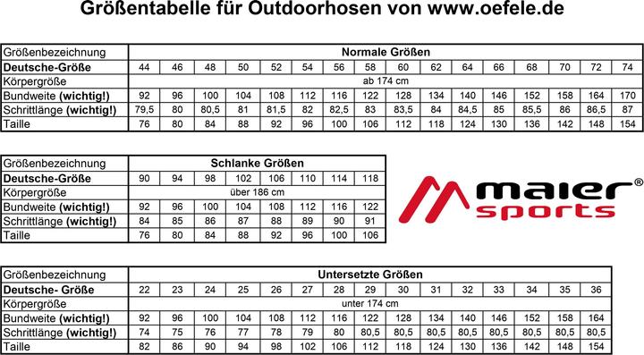 Actual product image Maier Sports Nile pants (34, 6XL)