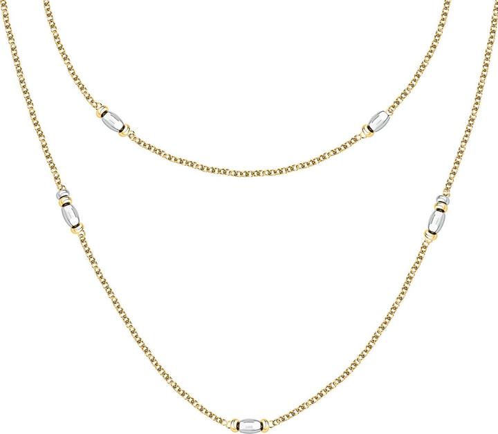 Actual product image Morellato Colori SAXQ02 Double Gold Plated Beaded Necklace (Stainless steel)