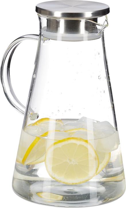 Relaxdays Glass Pitcher, 1.8 L (1.80 l)