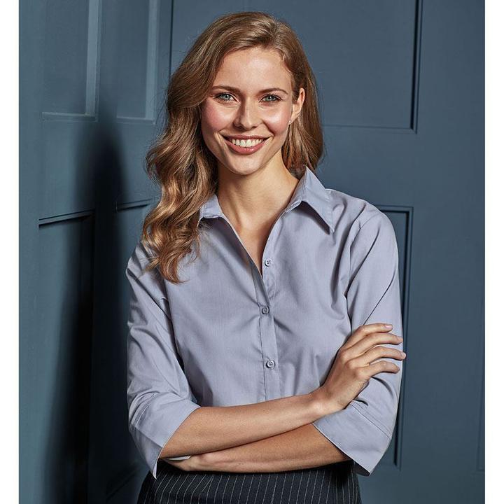 Actual product image Premier Poplin blouse work shirt 34 sleeves (44)