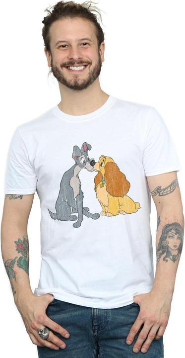 Immagine prodotto Disney Lady And The Tramp Distressed Kiss Maglietta Uomo (3XL)