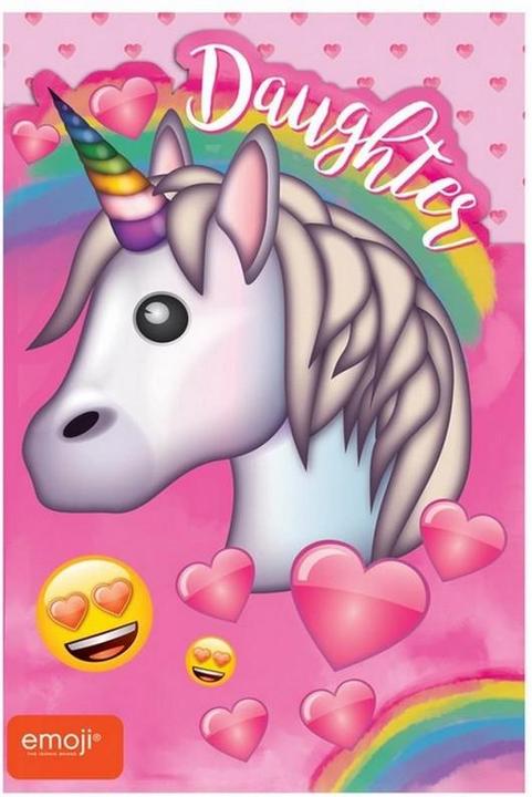 Image du produit Emoji Carte d'anniversaire fille licorne (1 pcs)