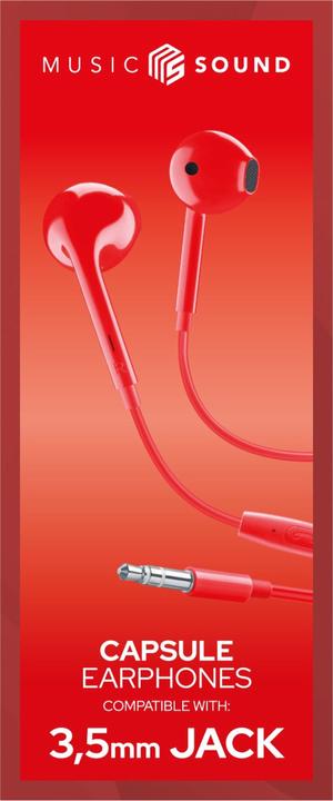 Actual product image Cellularline Music Sound Earphones Capsule - Universale (Cable)