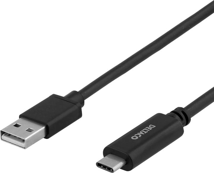 Produktbild Deltaco USB2.0 cable Typ A - C 1m black (1 m, USB 2.0, 10 W)