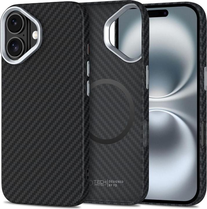 Produktbild 4Kom Ion Carbon MagSafe iPhone 16 Case - Black/Grey (Apple iPhone 16)