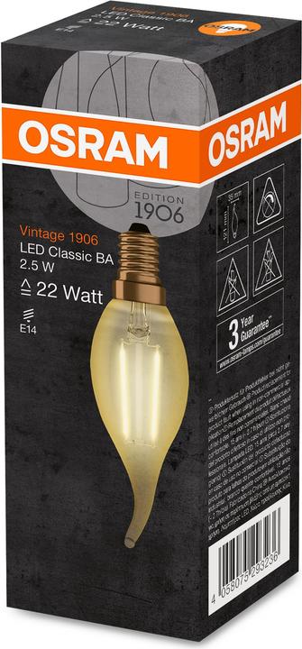 Actual product image Osram vintage 1906 (E14, 2.50 W, 220 lm, 1 x, F)