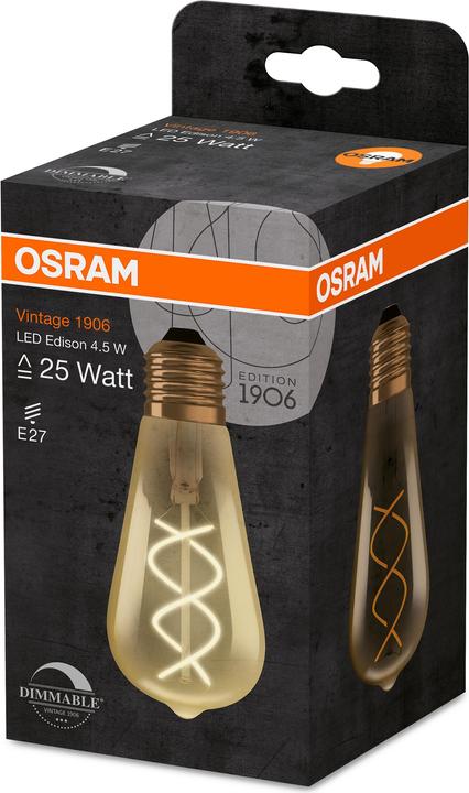 Image du produit Osram millésime 1906 (E27, 4.50 W, 250 lm, 1 x, G)