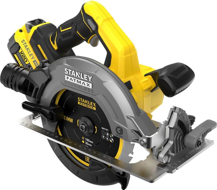 Actual product image Stanley FatMax V20 cordless circular saw SFMCS550M2K (18V, 4.0Ah, brushless, tool-less cutting depth)