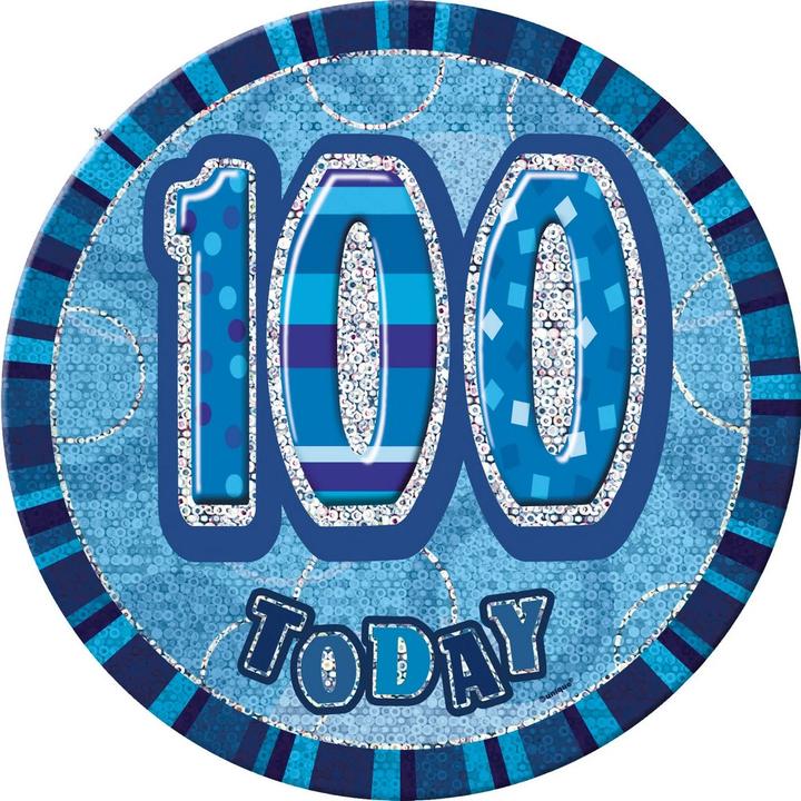 Produktbild Unique Party Glitzer PartyButton 100 Today Geburtstag