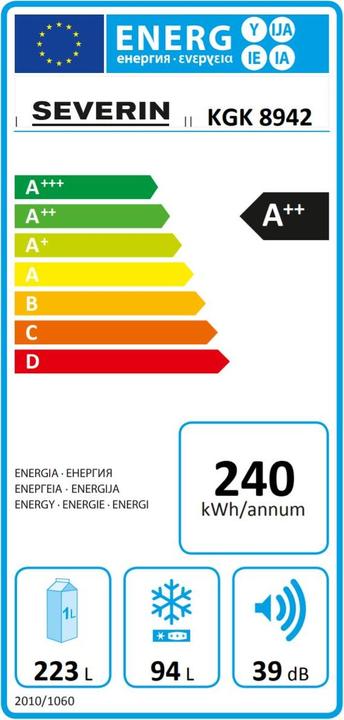 Energy Label Severin KGK8942 (341 l)