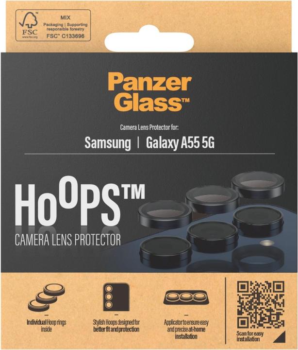 Produktbild PanzerGlass Hoops Camera Lens Protector (1 Stück, Samsung Galaxy A55)
