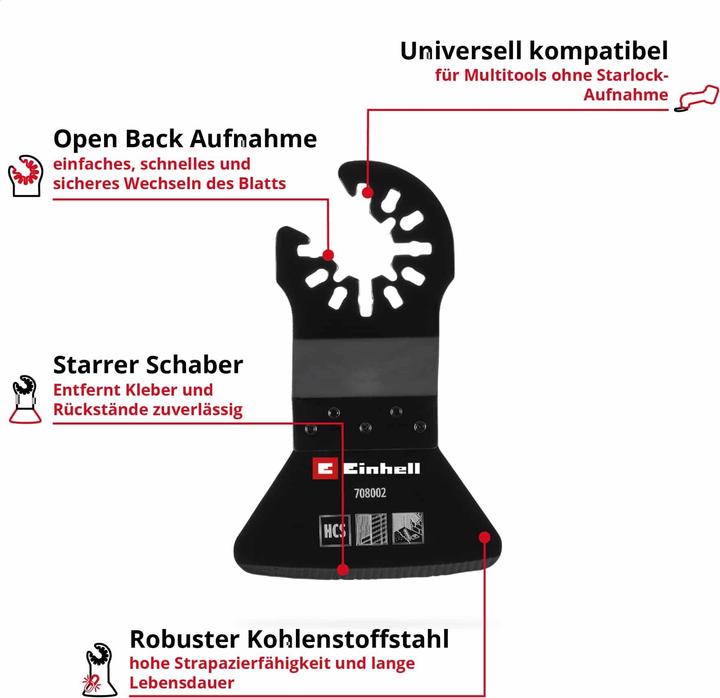 Produktbild Einhell Schaber, 708002, HCS, Starr, 52 mm