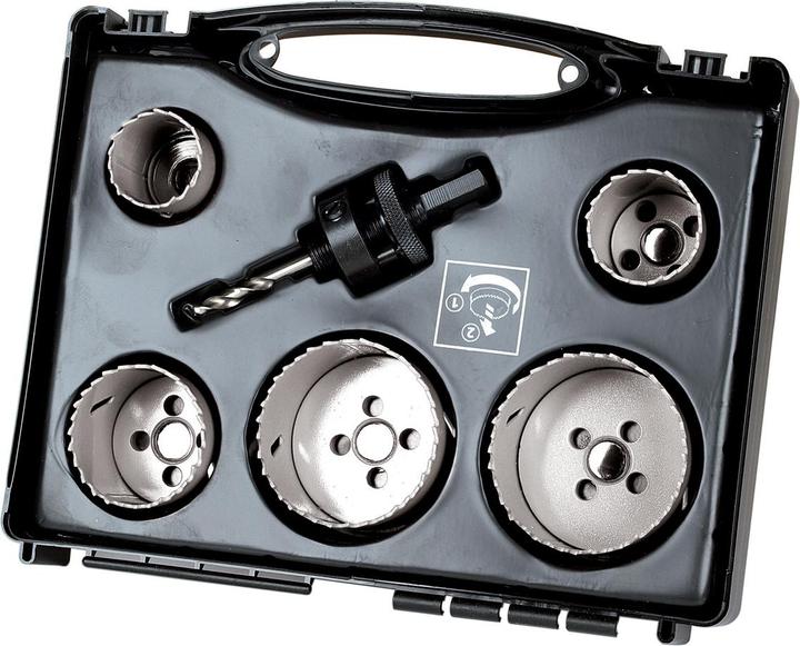 Produktbild wolfcraft wolfcraft 1 Lochsägen-Set BiM ø40,54,65,68,74,86mm (40, 54, 65, 68, 74 mm, 86 mm)